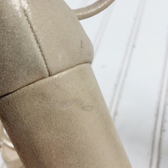 NEW Pelle Moda Gilian Platform Cream Buckle Ankle Strap High Sandal Heels K434 - Picture 14 of 15